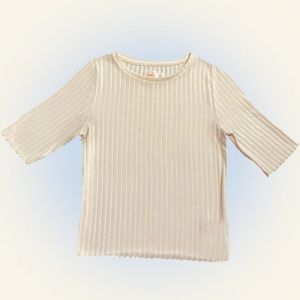 ⊹ ·˚ Wonder Nation white crop top